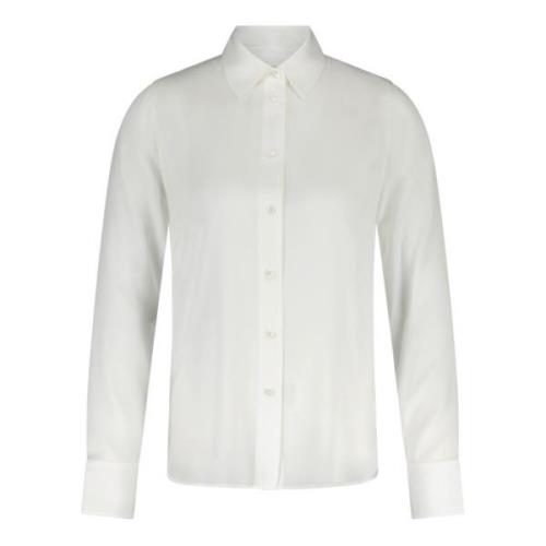 Zijden Blouse, Klassiek Ontwerp voor Moderne Vrouwen Vince , White , D...