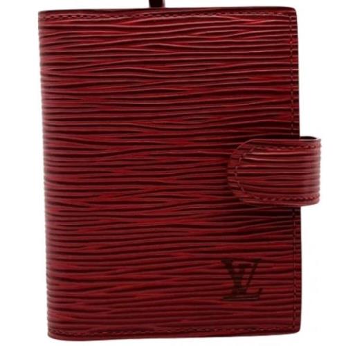 Pre-owned Leather wallets Louis Vuitton Vintage , Red , Dames