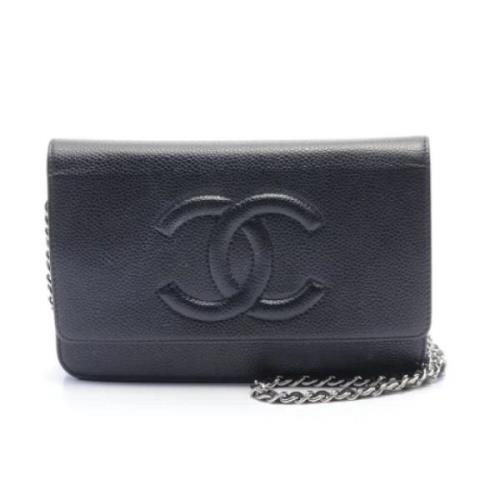 Pre-owned Fabric crossbody-bags Chanel Vintage , Black , Dames