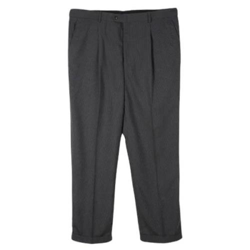 Pre-owned Wool bottoms Armani Pre-owned , Gray , Heren