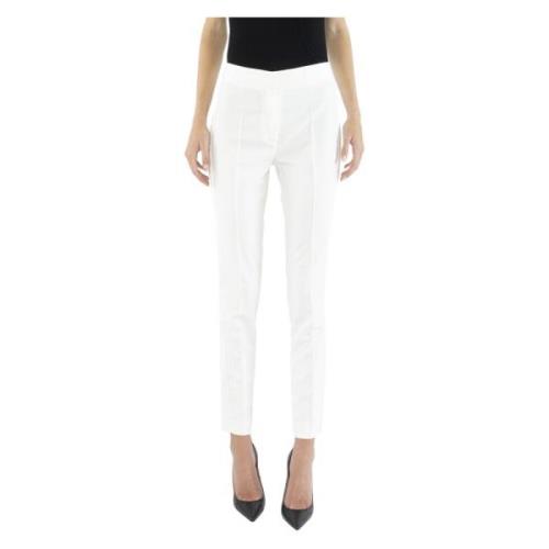 Hoge Taille Slim Fit Broek Doris S , White , Dames