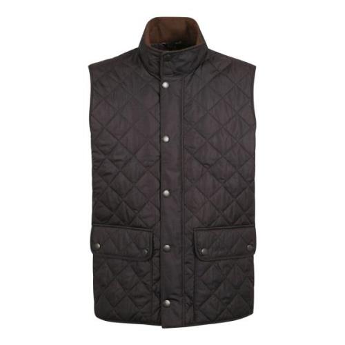 Blauwe Gebreide Vest Gewatteerd Logo Barbour , Blue , Heren