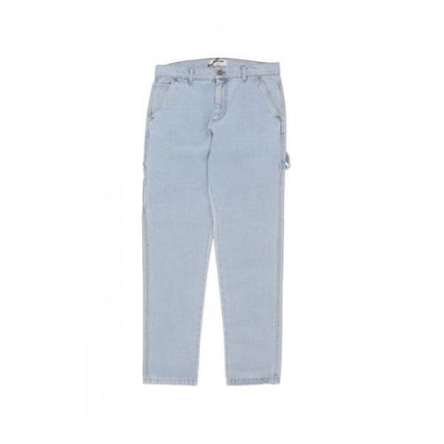 Denim Carpenter Pant Light Wash CAT , Blue , Heren