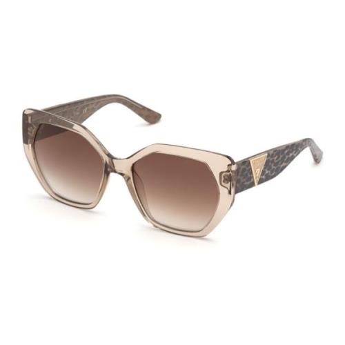 Stijlvolle zonnebril met bruine spiegellenzen Guess , Brown , Dames