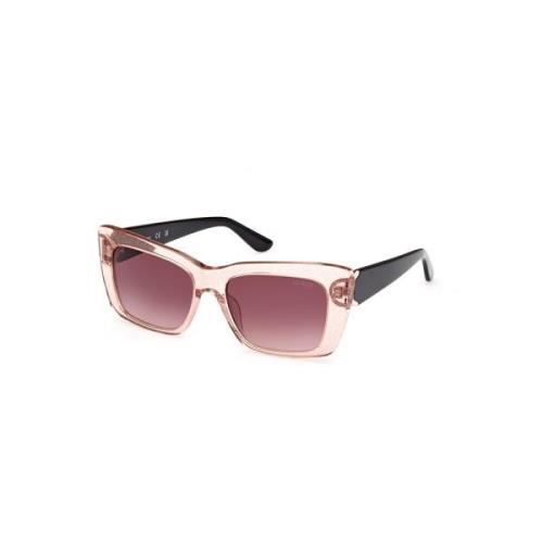 Stijlvolle zonnebril in roze en bordeaux Guess , Pink , Dames