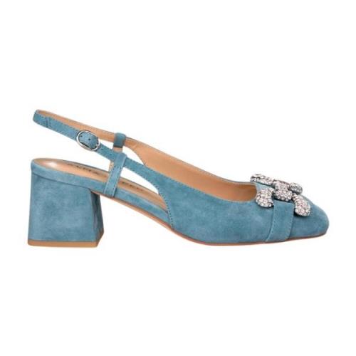 Vierkante hak gesp schoenen Alma EN Pena , Blue , Dames