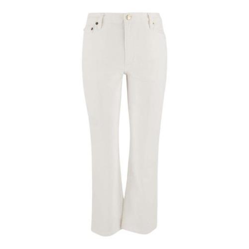 Stretch katoenen denim jeans gemaakt in Italië Tory Burch , White , Da...