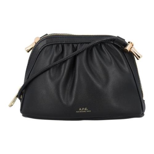 Zwarte Eco Leren Ninon Handtas A.p.c. , Black , Dames