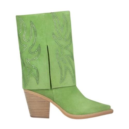 Glitter Hiel Gaiter Boot Alma EN Pena , Green , Dames