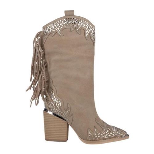 Glitter Fringed Haklaars Alma EN Pena , Brown , Dames