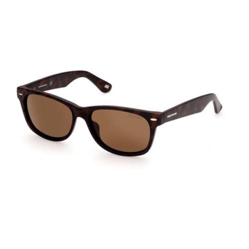 Gouden Frame Bruine Gepolariseerde Zonnebril Skechers , Brown , Unisex