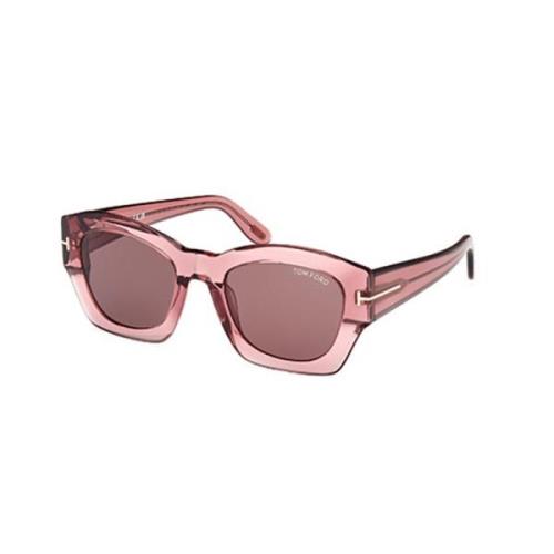 Stijlvolle zonnebril in roze en bruin Tom Ford , Pink , Dames