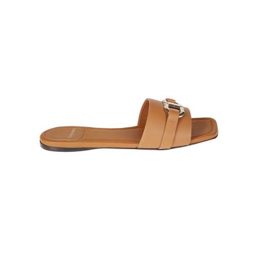 Leah Slide Sandal Salvatore Ferragamo , Brown , Dames