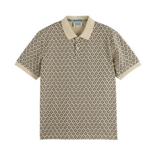 Polo met All Over Print Scotch & Soda , Beige , Heren