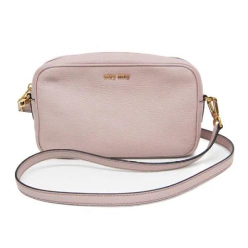 Pre-owned Leather shoulder-bags Miu Miu Pre-owned , Pink , Dames