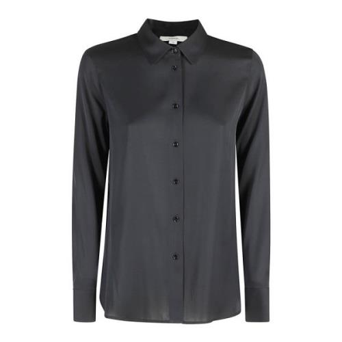 Elegante Aansluitende Blouse Vince , Black , Dames