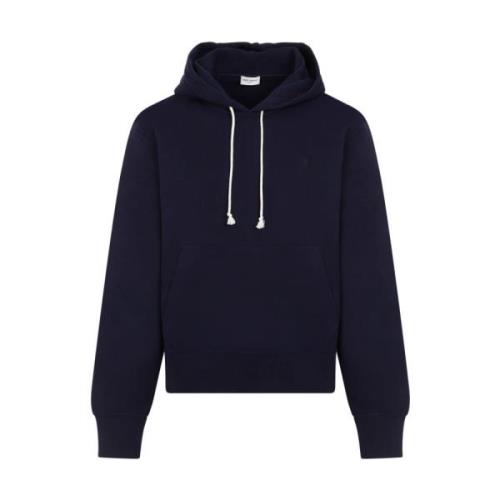 Blauwe Katoenen Hoodie Ss24 Saint Laurent , Blue , Heren