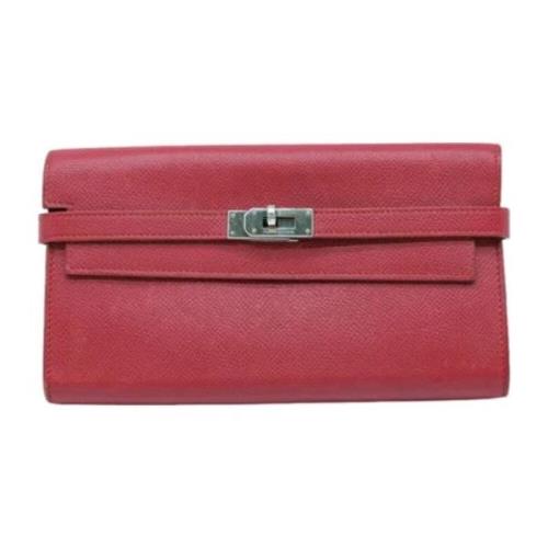 Pre-owned Leather wallets Hermès Vintage , Red , Dames