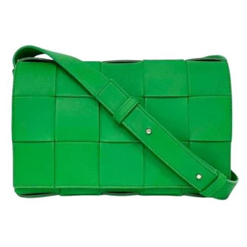 Pre-owned Leather shoulder-bags Bottega Veneta Vintage , Green , Dames