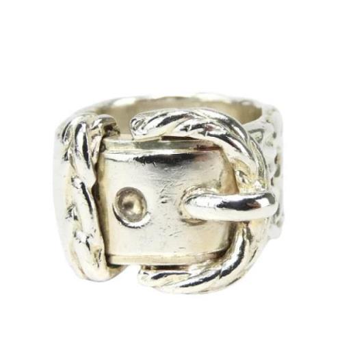 Pre-owned Silver rings Hermès Vintage , Gray , Dames