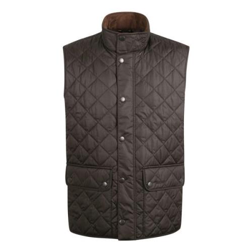 Zwart Diamant Gewatteerd Gebreid Vest Barbour , Black , Heren