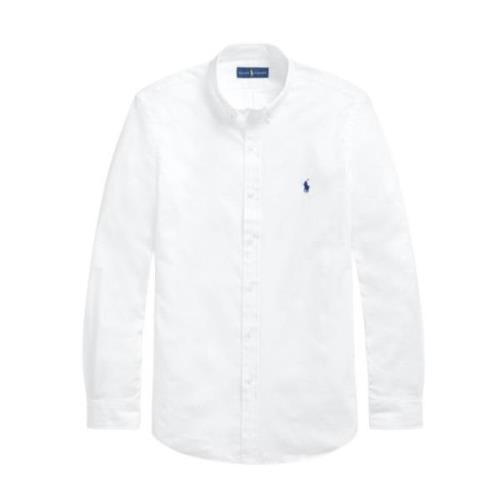 Stretch Katoenen Maatwerk Overhemd Polo Ralph Lauren , White , Heren