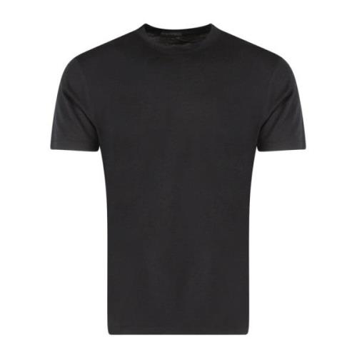 Zwarte Katoenmix T-shirt Ss23 Tom Ford , Black , Heren