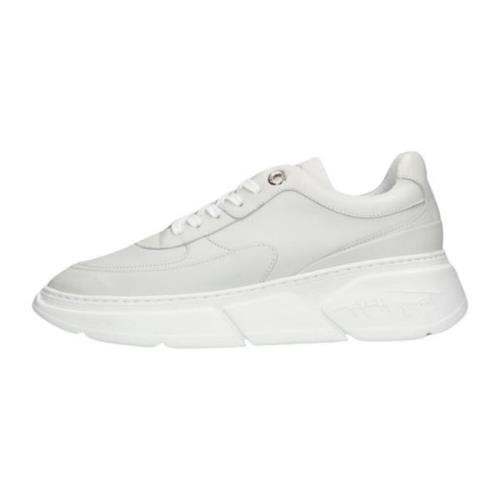 Chunky Sole Sneaker Grijs/Wit Leer Tommy Hilfiger , White , Dames