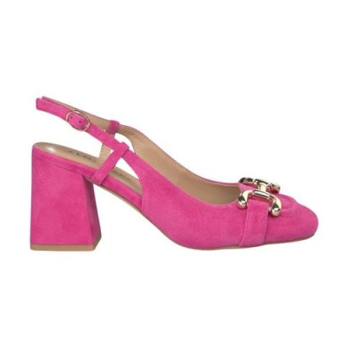 Vierkante hak gesp schoen Alma EN Pena , Pink , Dames