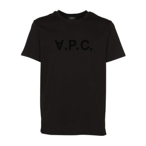 Zwarte T-shirt en Polo Collectie A.p.c. , Black , Heren