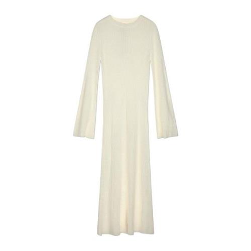 Luxe Wol Cashmere Midi Jurk Loulou Studio , Beige , Dames