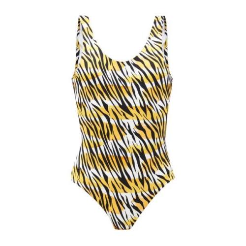 Tiger Print Scoop Neck Swimsuit Reina Olga , Multicolor , Dames