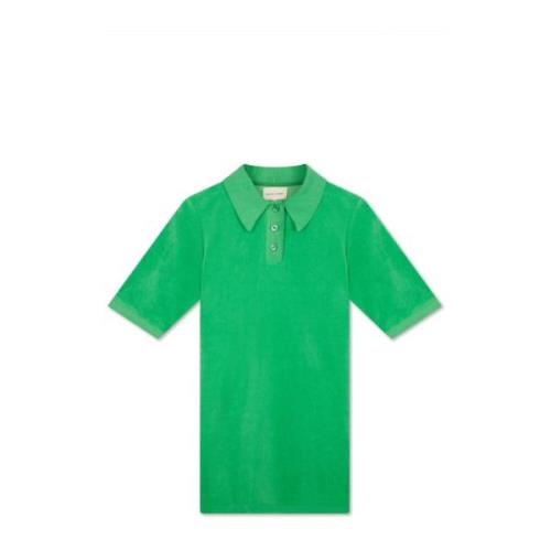 Groene T-shirt Mini Jurk Loulou Studio , Green , Dames