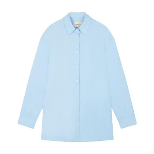 Kleurrijk Katoen-Poplin Oversized Shirt Loulou Studio , Blue , Dames
