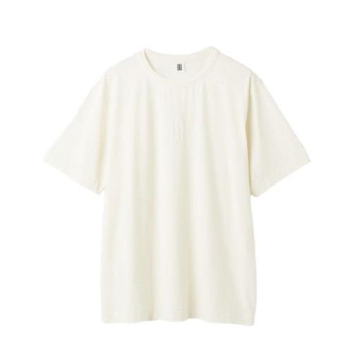 Geborduurde Loose-Fit Katoenen T-Shirt By Herenne Birger , White , Dam...