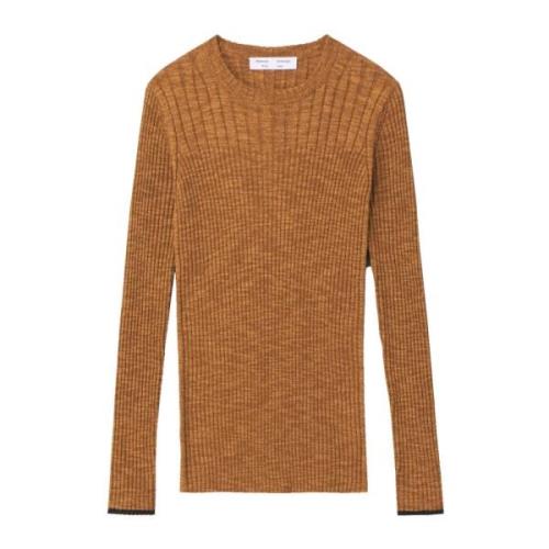 Ribgebreide Top met Achteruitsnijding Proenza Schouler , Brown , Dames