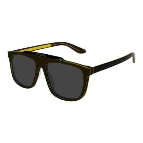 Aviator Zonnebril Trendy Urban Poëtische Stijl Gucci , Black , Unisex