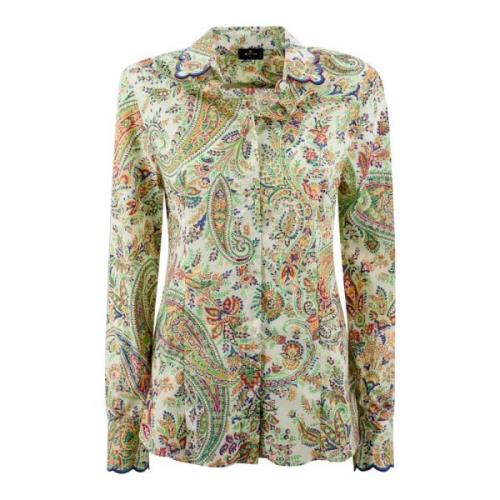 Bloemenprint Slouchy Shirt Etro , Multicolor , Dames