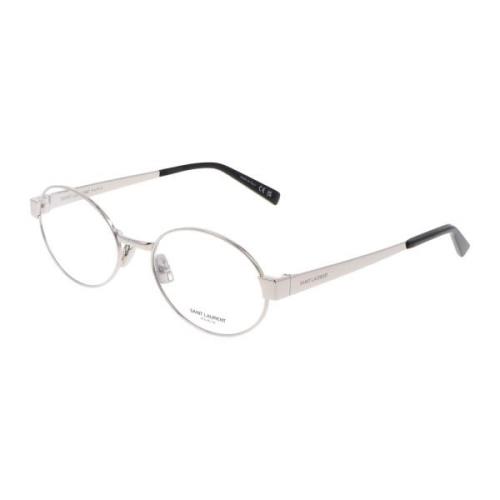 Ronde Metalen Frame Bril Saint Laurent , Gray , Unisex