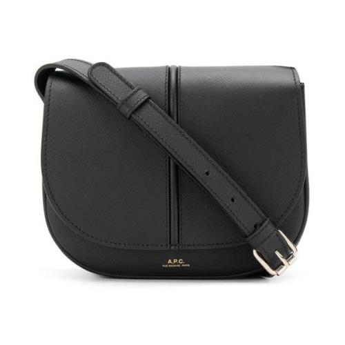 Zwarte Leren Schoudertas A.p.c. , Black , Dames