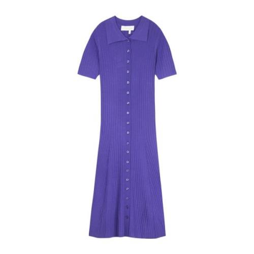 Ella Gebreide Midi Jurk Remain Birger Christensen , Purple , Dames