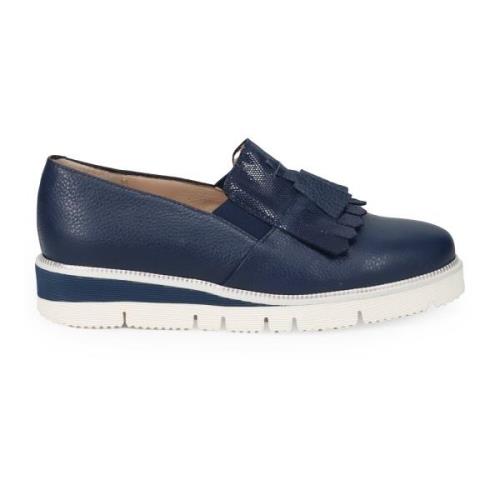 Blauwe Franje Kwast Instap Sneakers Sangiorgio , Blue , Dames