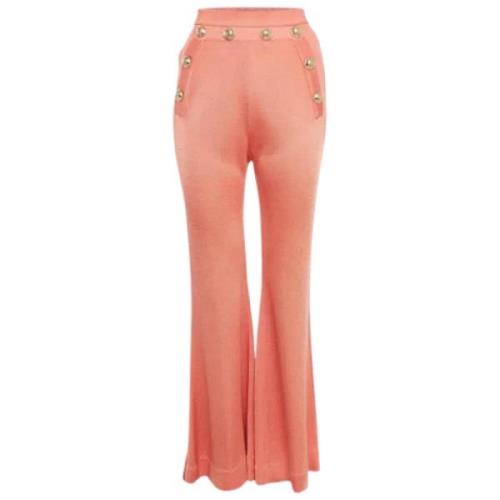 Pre-owned Knit bottoms Balmain Pre-owned , Orange , Dames
