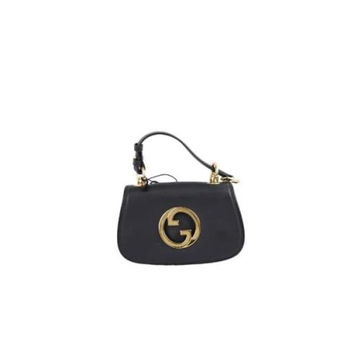 Pre-owned Leather handbags Gucci Vintage , Black , Dames