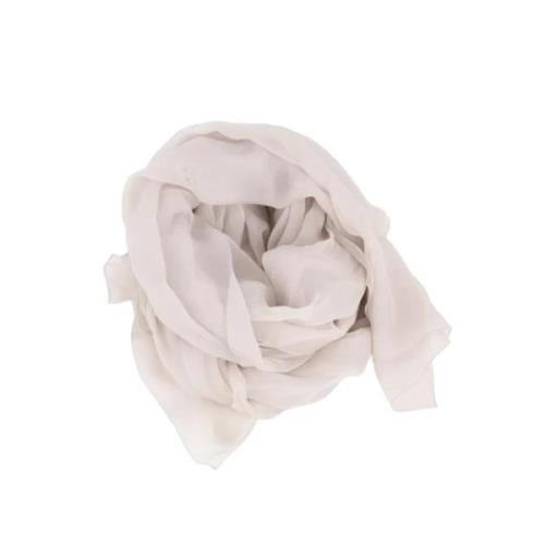 Pre-owned Silk scarves Chanel Vintage , Gray , Dames