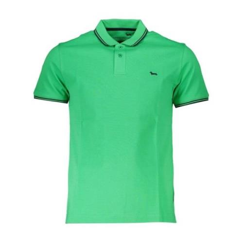 Groene Katoenen Polo Contrastdetails Heren Harmont & Blaine , Green , ...