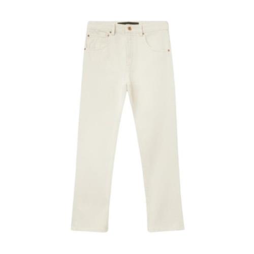 Casual Katoenen Broek Aspesi , White , Dames