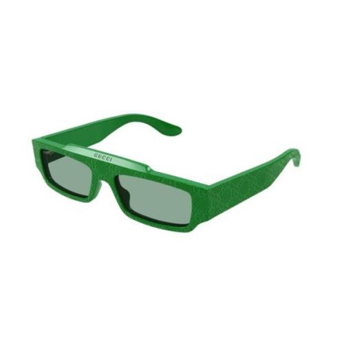 Groene Square Zonnebril Gg1592S 003 Gucci , Green , Dames