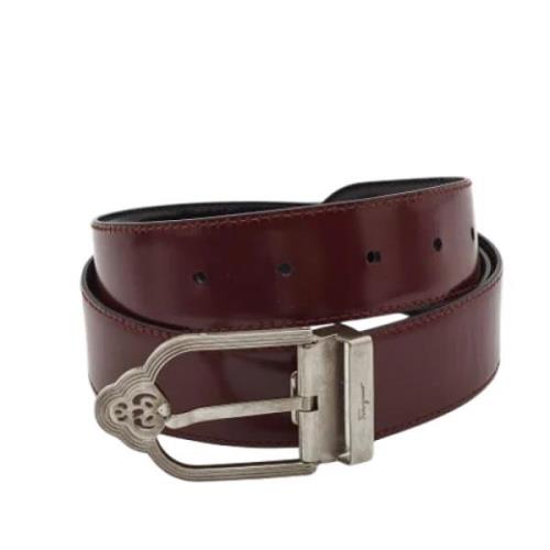 Pre-owned Leather belts Salvatore Ferragamo Pre-owned , Red , Dames