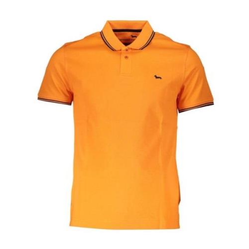 Polo Shirt met Iconisch Logo en Contrastdetails Harmont & Blaine , Ora...